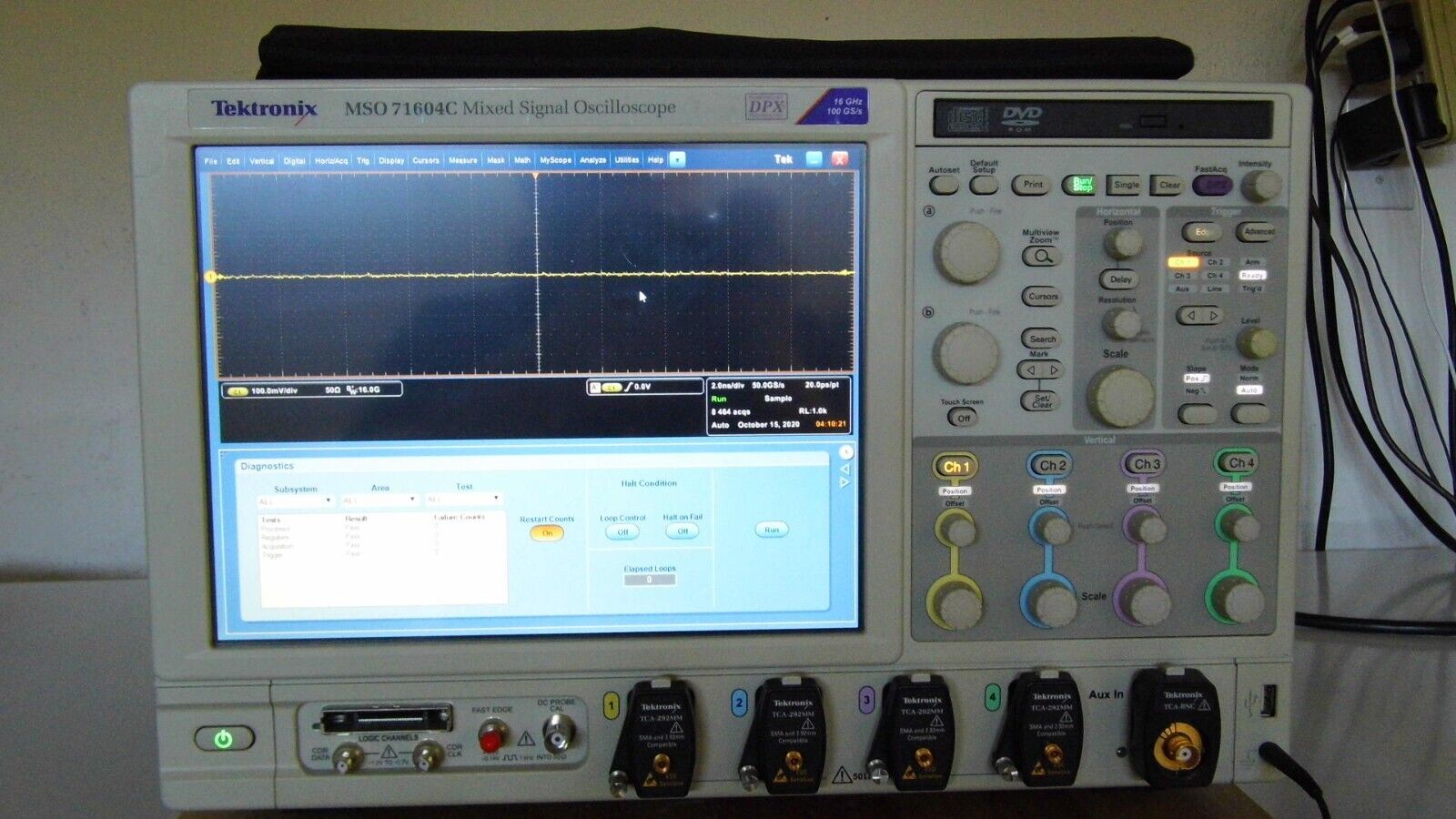 Tektronix MSO71604C Mixed Signal Oscilloscope, 16 GHz, 4 + 16 Ch., 100 GS/s Tektronix MSO71604C Mixed Signal Oscilloscope, 16 GHz, 4 + 16 Ch., 100 GS/s